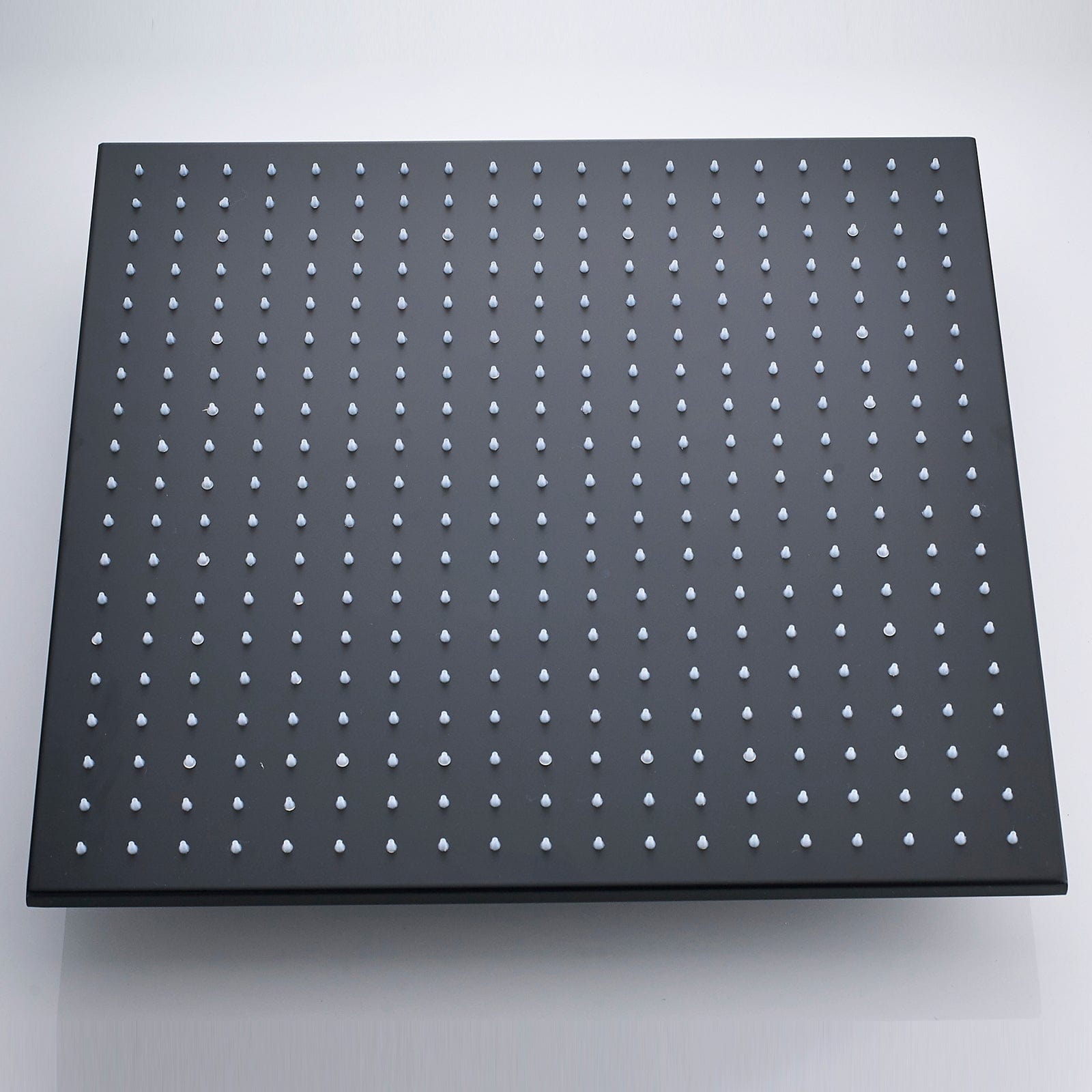 Sistem dus incastrat in tavan cu termostat, para patrata 50 cm, negru mat, 3 functii de curgere a apei si hidromasaj