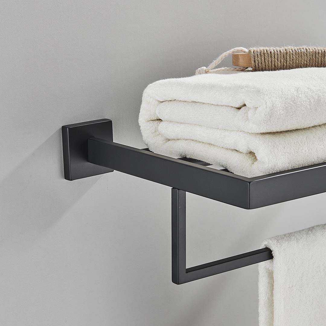 Suport de prosop, negru mat