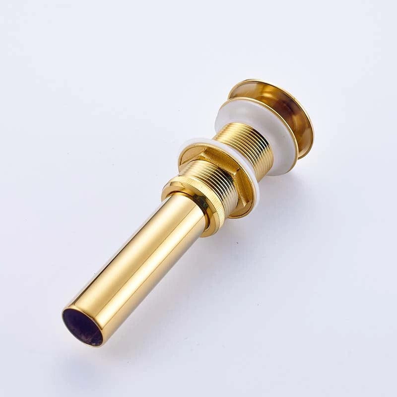 Ventil de scurgere auriu pentru lavoar cu preaplin, din alama solida