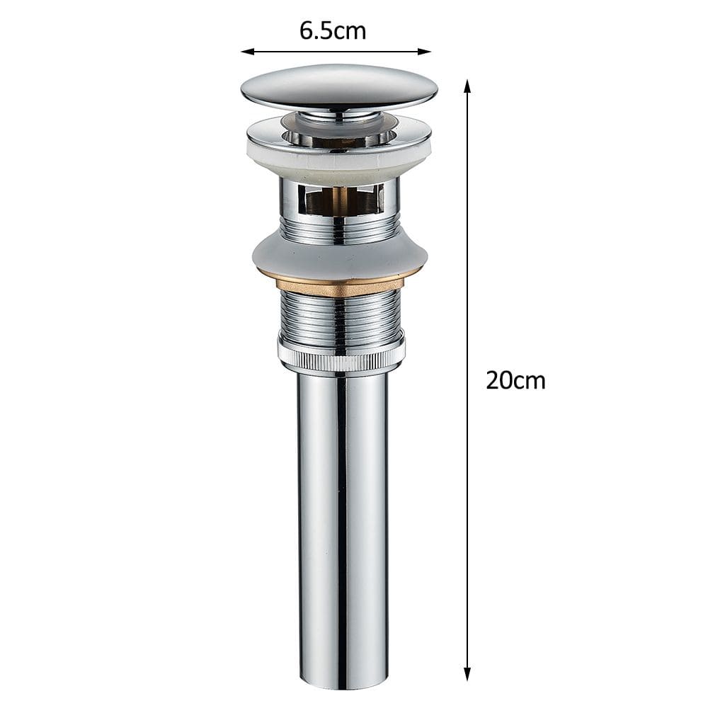 Ventil scurgere pentru lavoar cu preaplin, argintiu cromat