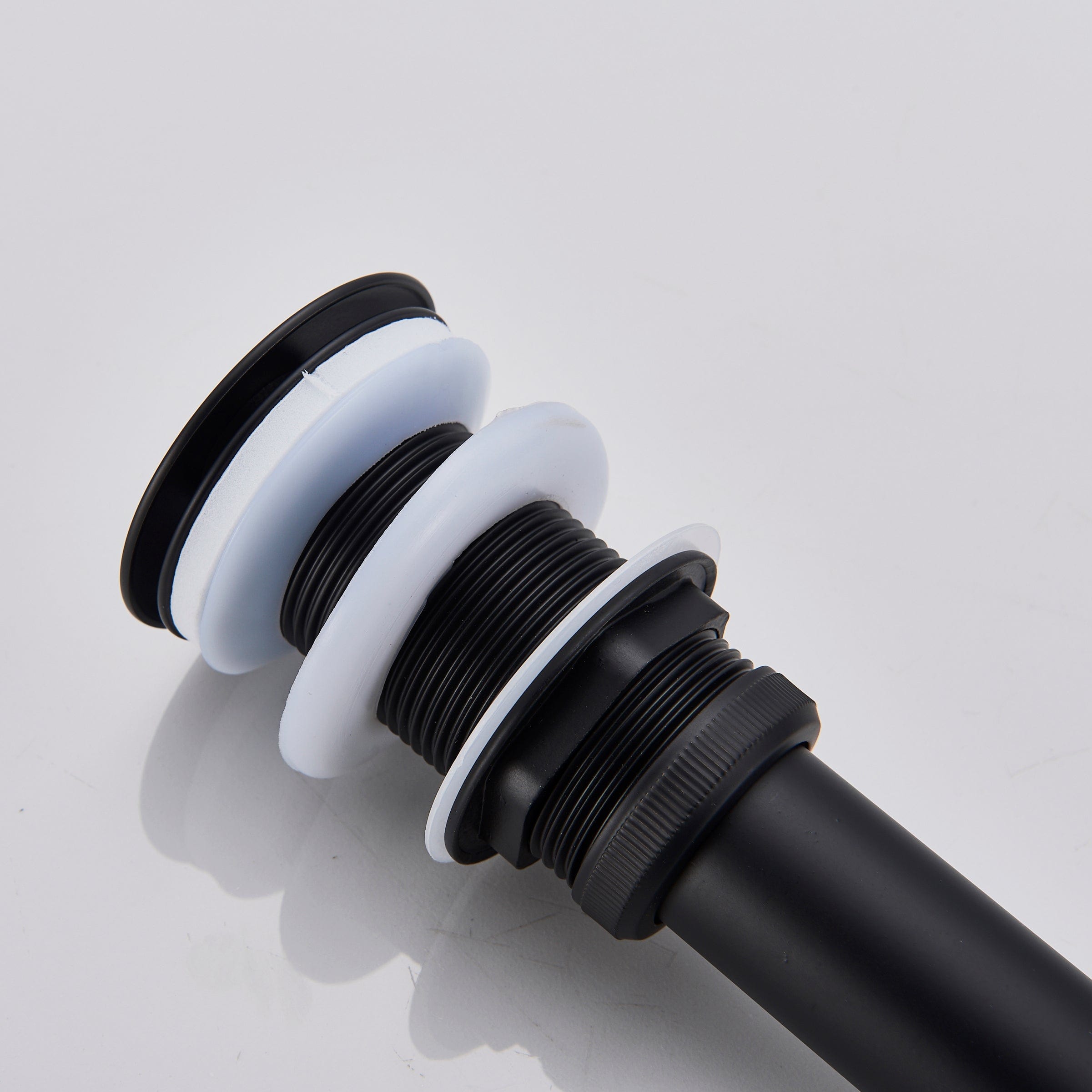 Ventil scurgere pentru lavoar cu preaplin, negru din alama solida