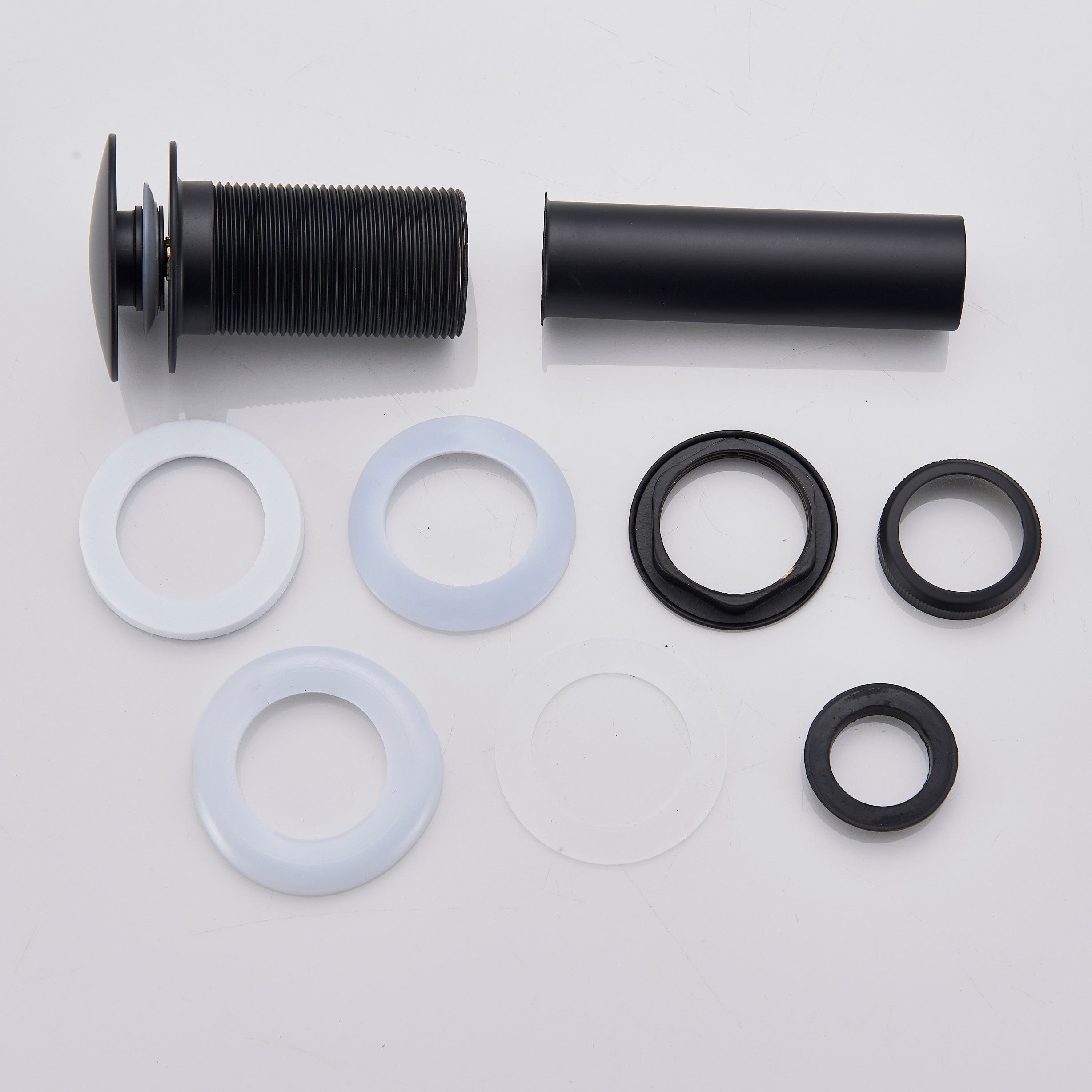 Ventil scurgere pentru lavoar cu preaplin, negru din alama solida