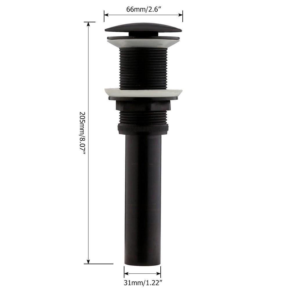 Ventil scurgere pentru lavoar cu preaplin, negru din alama solida