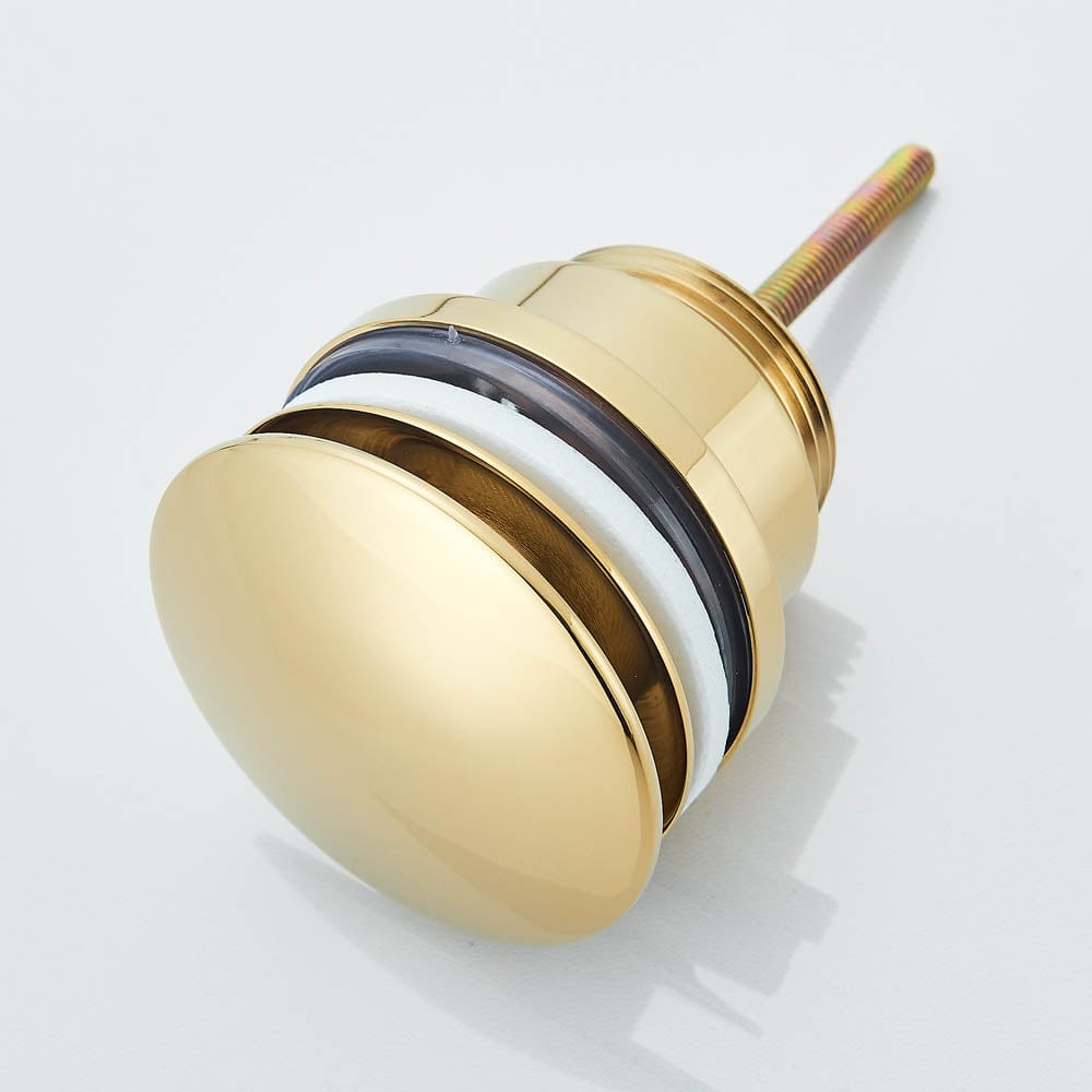 Ventil universal pentru lavoar cu click-clack, auriu lucios