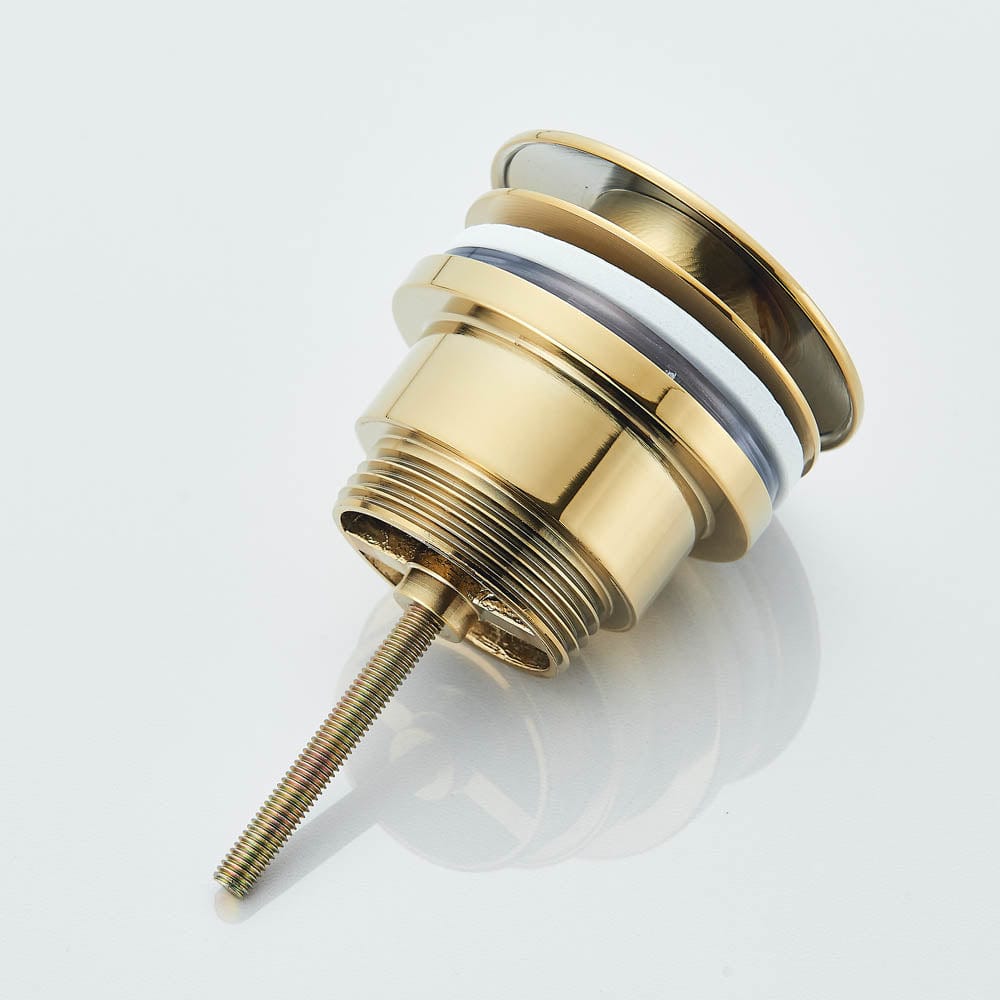 Ventil universal pentru lavoar cu click-clack, auriu lucios