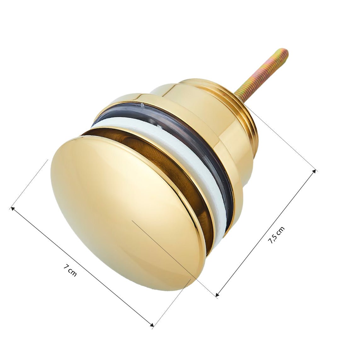 Ventil universal pentru lavoar cu click-clack, auriu lucios