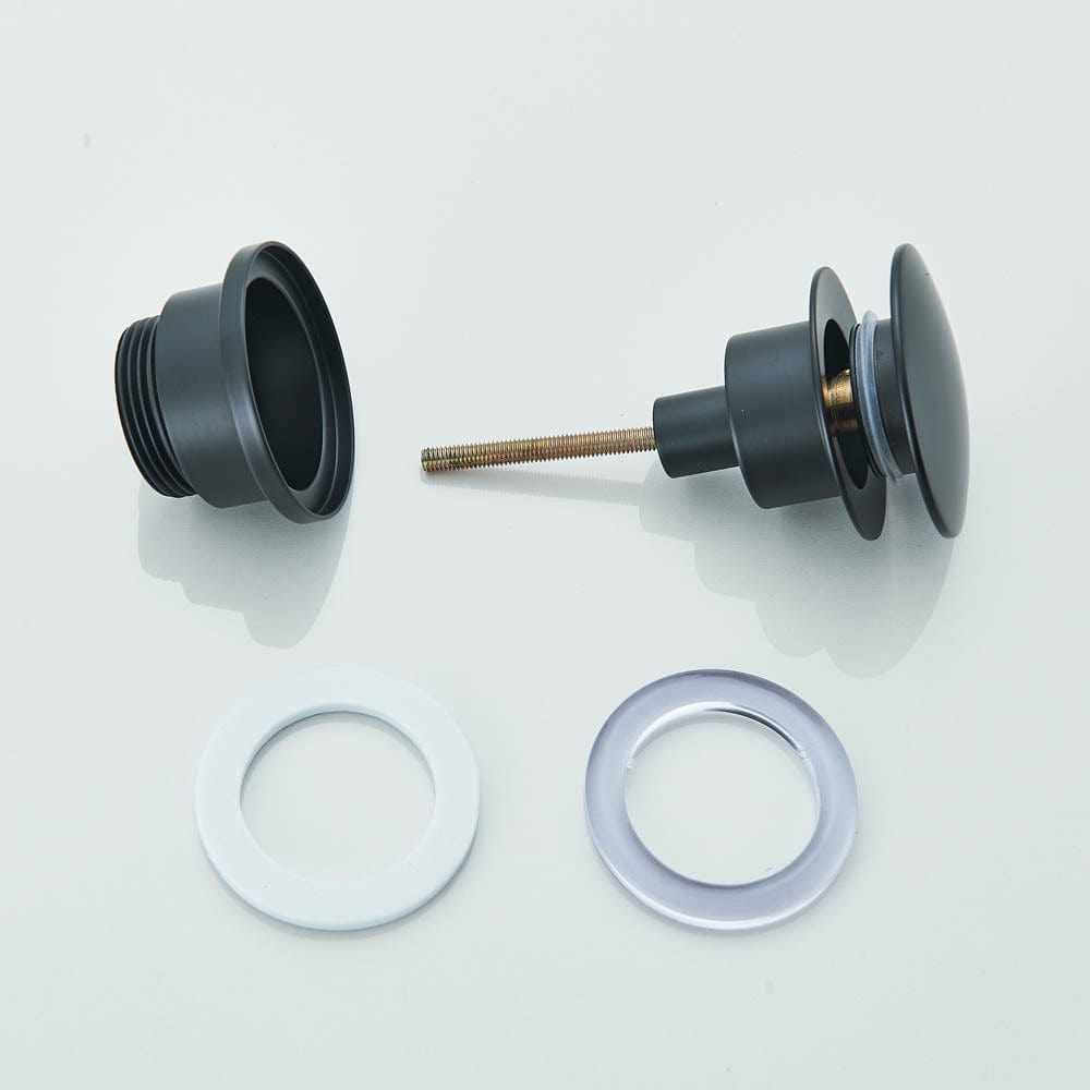 Ventil universal pentru lavoar cu click-clack, negru mat