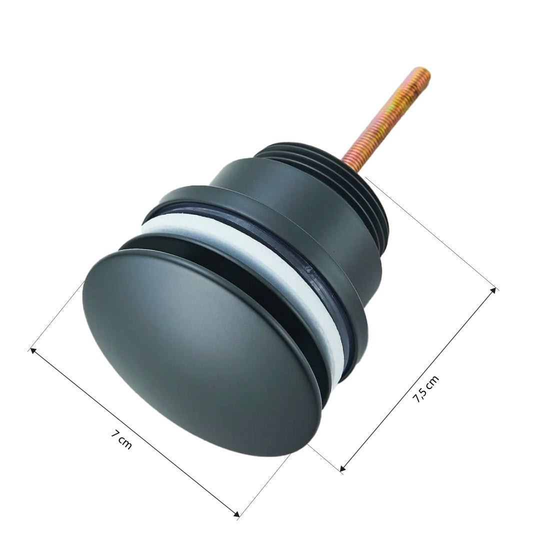 Ventil universal pentru lavoar cu click-clack, negru mat