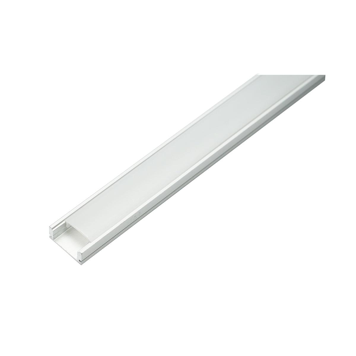 Profil aluminiu banda LED 17.4x7x2000mm, aplicat cu dispersor mat, banda maxim 12mm Breckner Germany