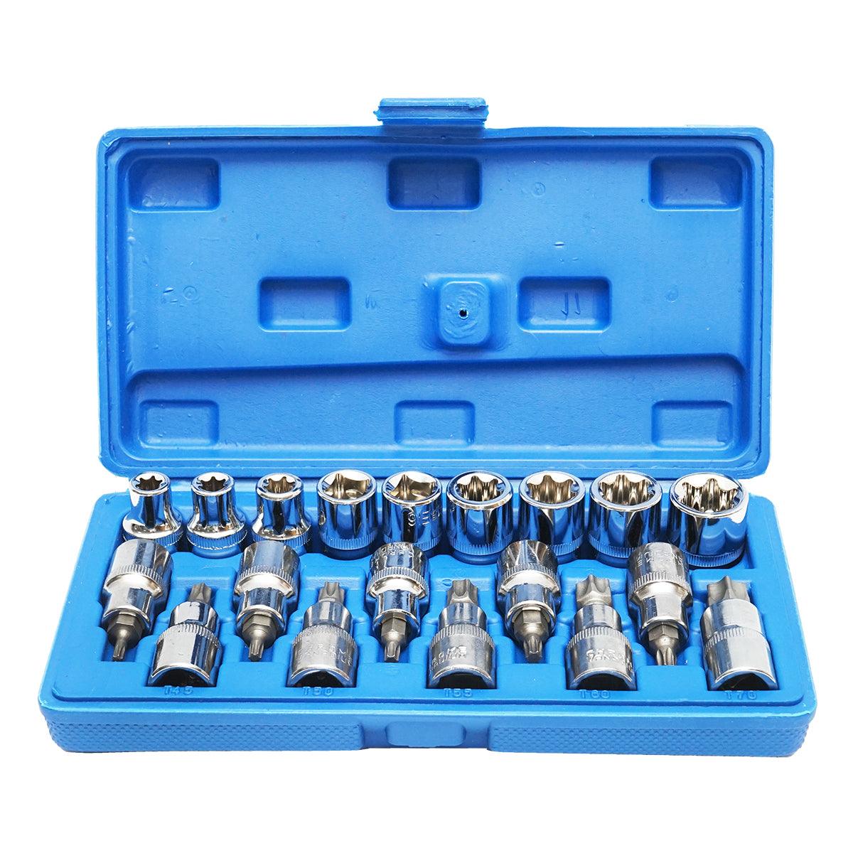 Trusa chei tubulare E-Torx, profil biti TX 19 piese Breckner Germany