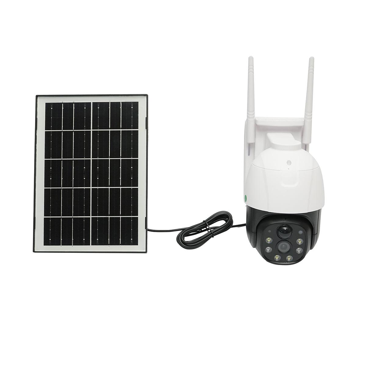 Camera supraveghere 3MP, WIFI 4G rotativa cu panou solar 7.5W, PTZ, 1080P, senzor miscare, night vision, aplicatie V380 Pro