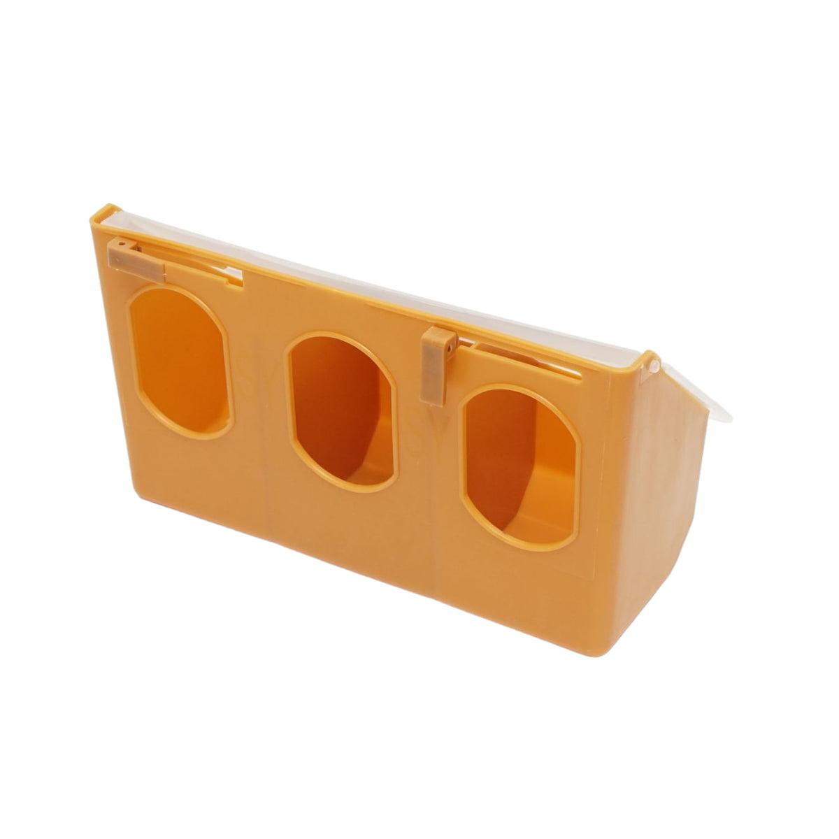 Hranitoare porumbei din plastic rabatabila, 3 compartimente 25x9x14cm