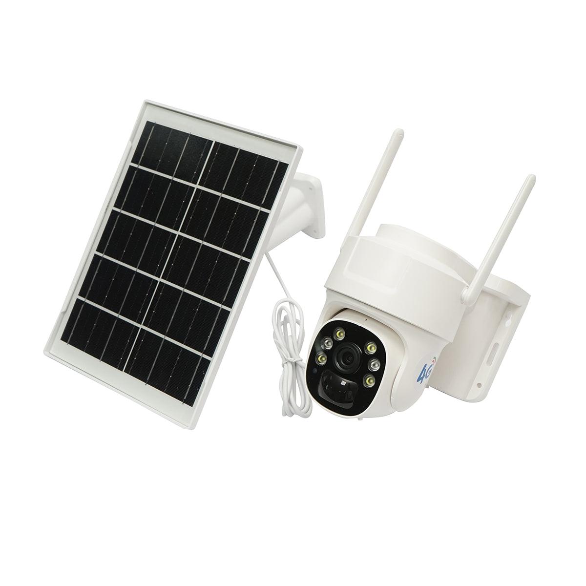 Camera supraveghere 3MP, WIFI 4G rotativa cu panou solar 5W, PTZ, 1080P, senzor miscare, night vision, aplicatie V380 Pro