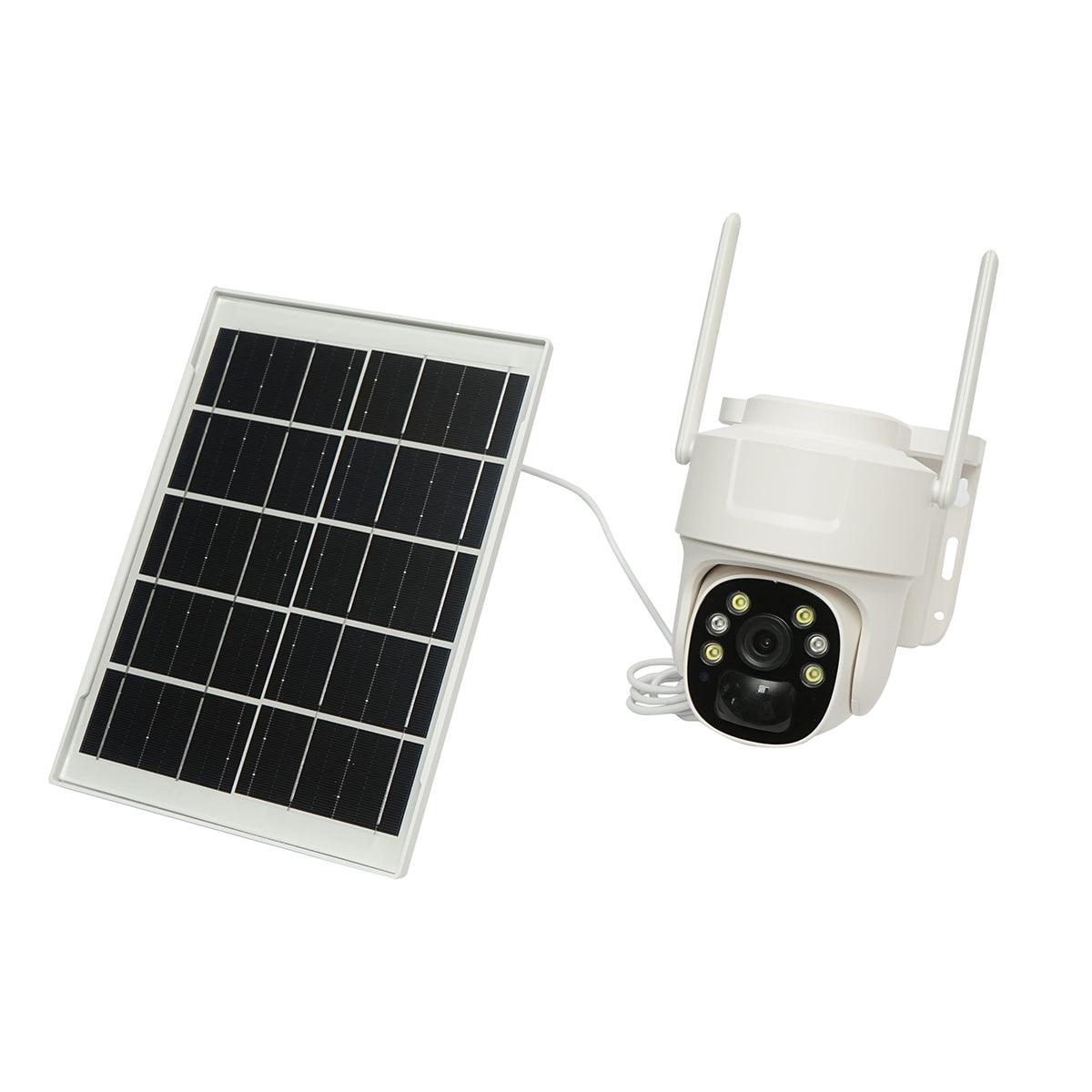 Camera supraveghere 3MP, WIFI 4G rotativa cu panou solar 5W, PTZ, 1080P, senzor miscare, night vision, aplicatie V380 Pro