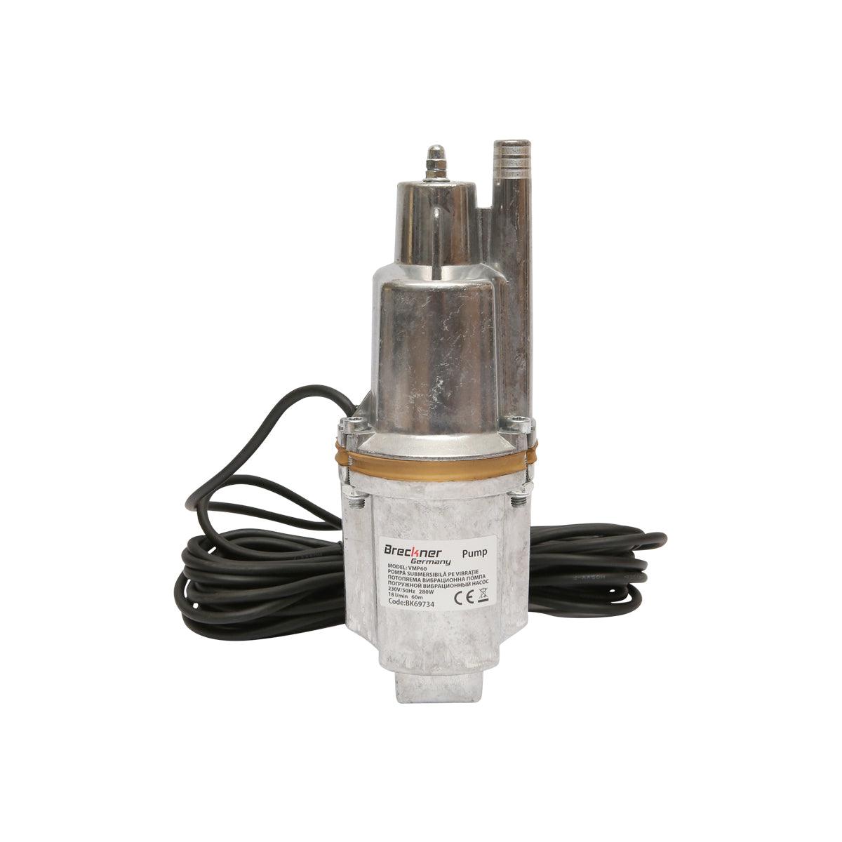 Pompa apa submersibila cu vibratii D100mm, 18L/min, adancime 60m, 220V, VMP60 Breckner Germany