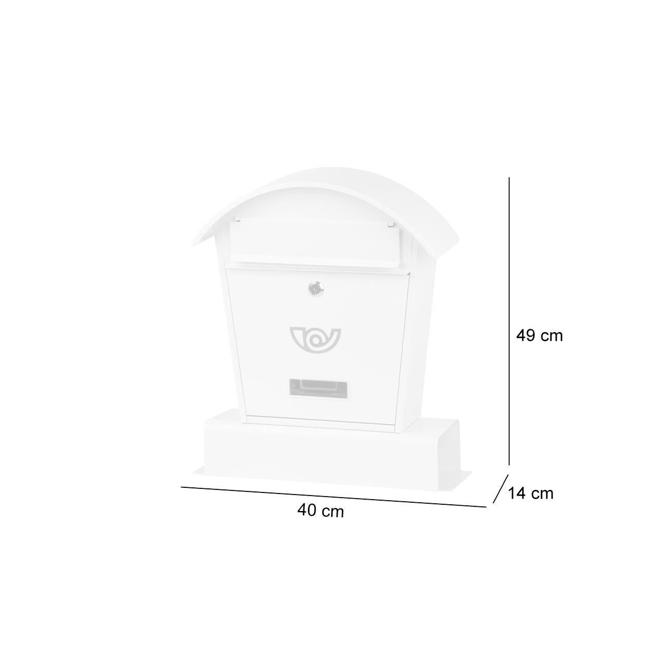Cutie postala, alba, 40x14x49 cm, Lambert