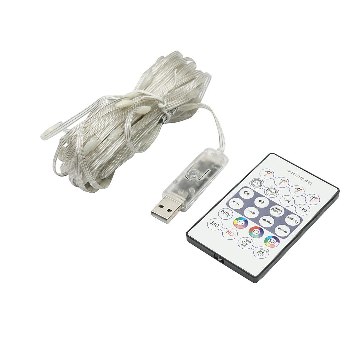 Banda LED smart 2W/m 5V cu telecomanda, control muzical, bluetooth, aplicatie USB, 10m RGB+IC IP68 Breckner Germany