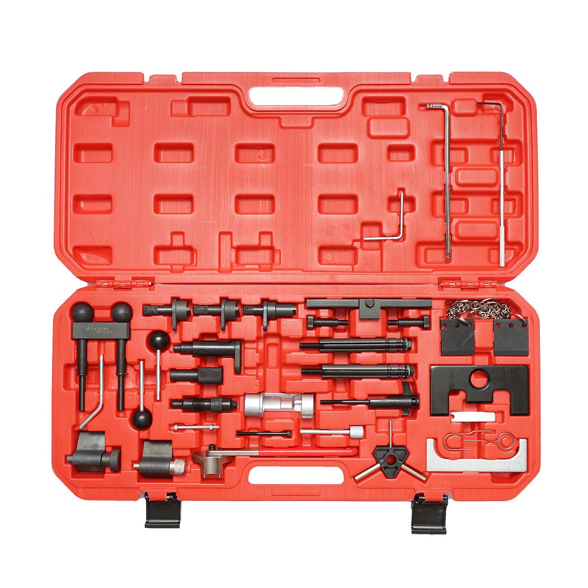 Trusa cale blocare si fixare distributie VW, Audi, Seat, Skoda pe benzina si diesel 34 piese Breckner Germany