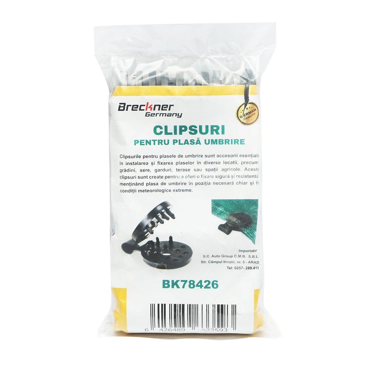 Clema rotunda, clips pentru fixare plasa umbrire Breckner Germany