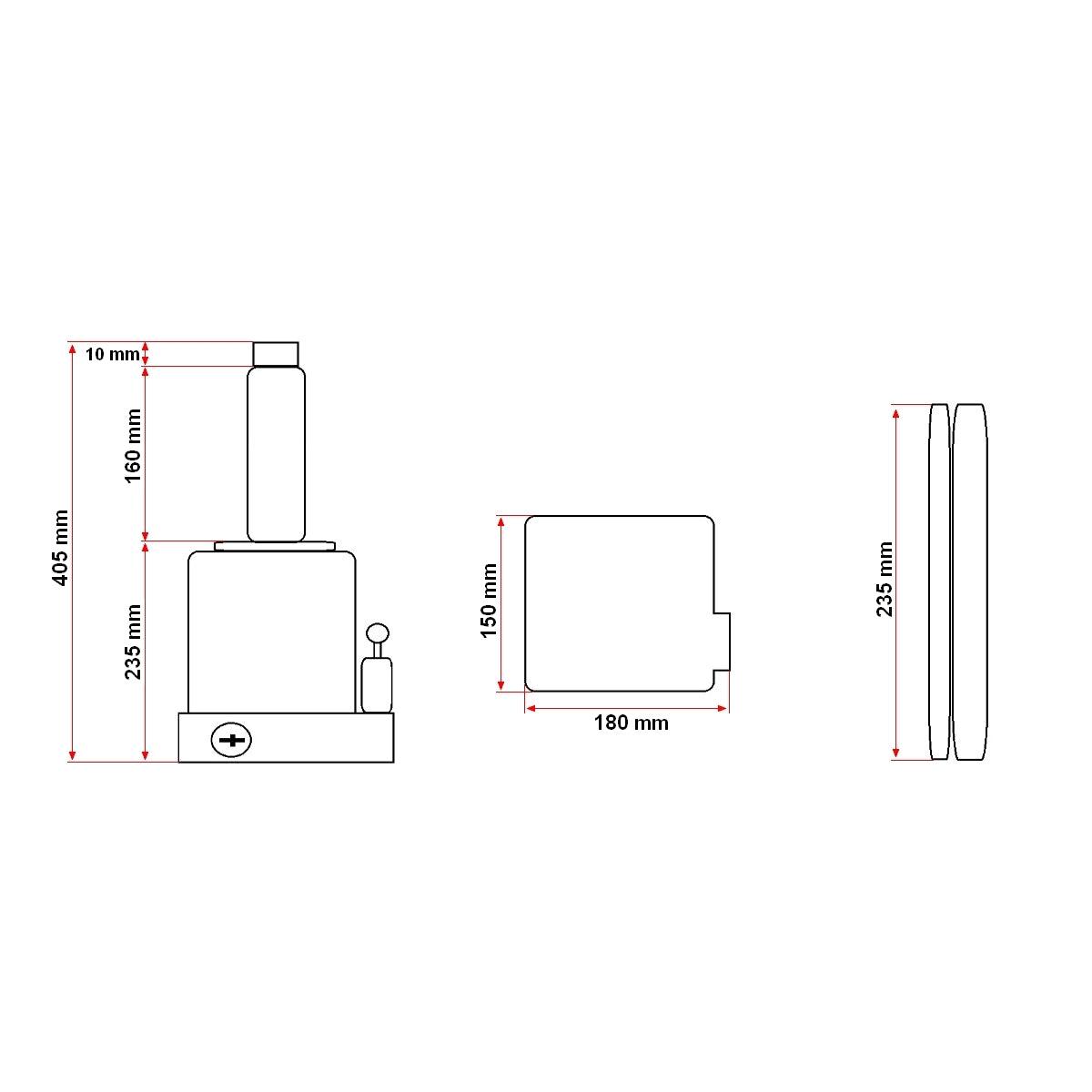 Cric hidraulic tip piston, sarcina maxima suportata 50T