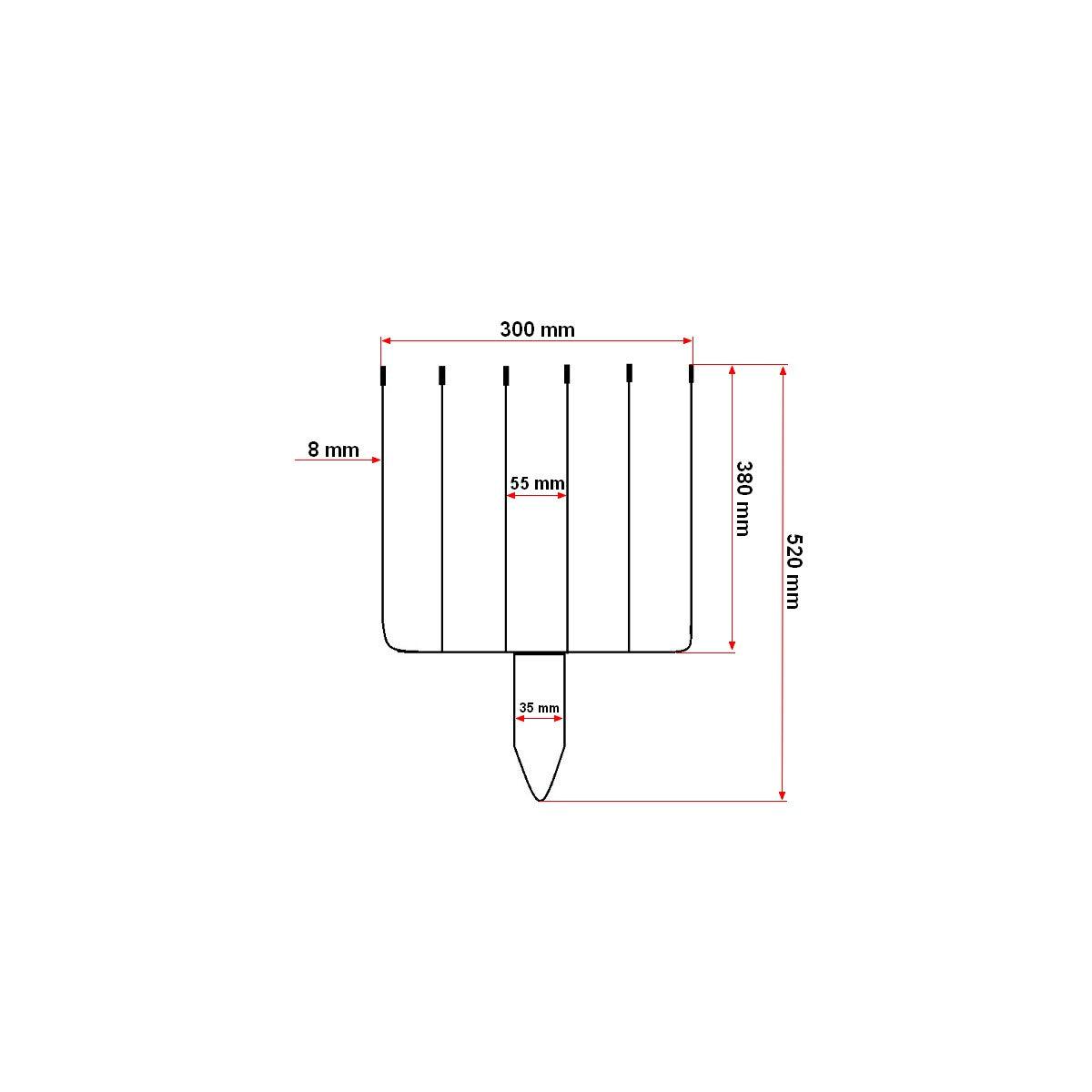 Furca metal cu 6 coarne (fara maner)