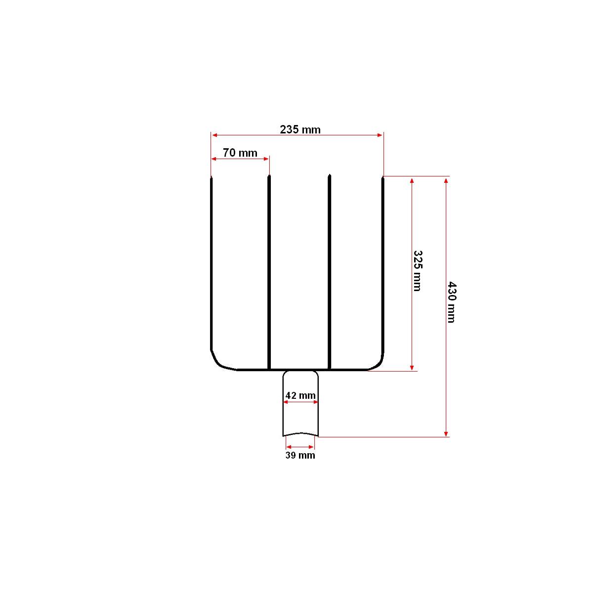 Furca metal Elvetiana cu 4 coarne (fara maner)