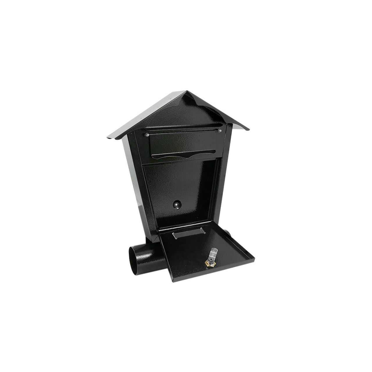 Cutie postala, cu loc pentru ziar, negru, format B6, 29.5x7.5x37.5 cm, Damech