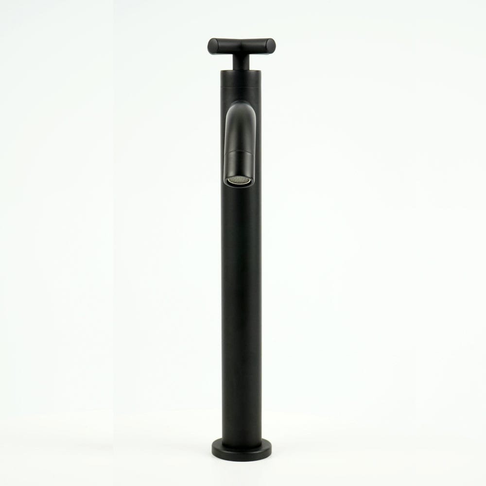 Baterie lavoar cu o singura intrare, din alama, cu montare pe chiuveta, negru mat, cod: XA-S05H