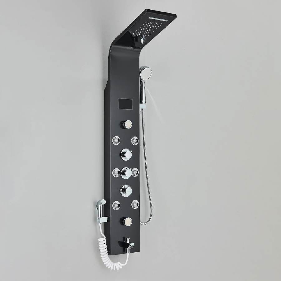 Panel de Dus cu LED, efect de ploaie si jeturi cu masaj