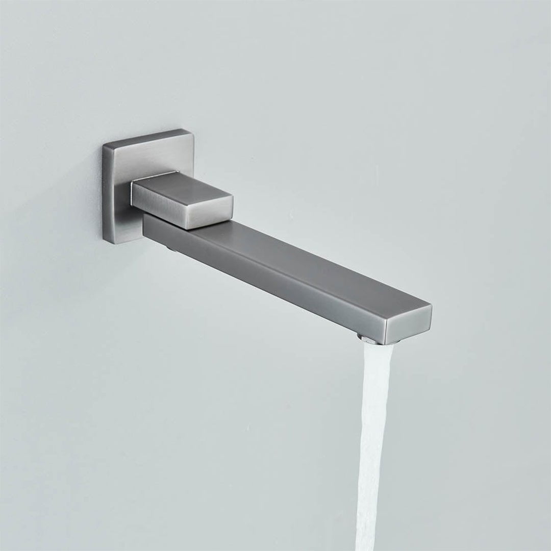 Set de duș cu pară pătrată 25 cm, gri antracit, 3 funcții de curgere a apei