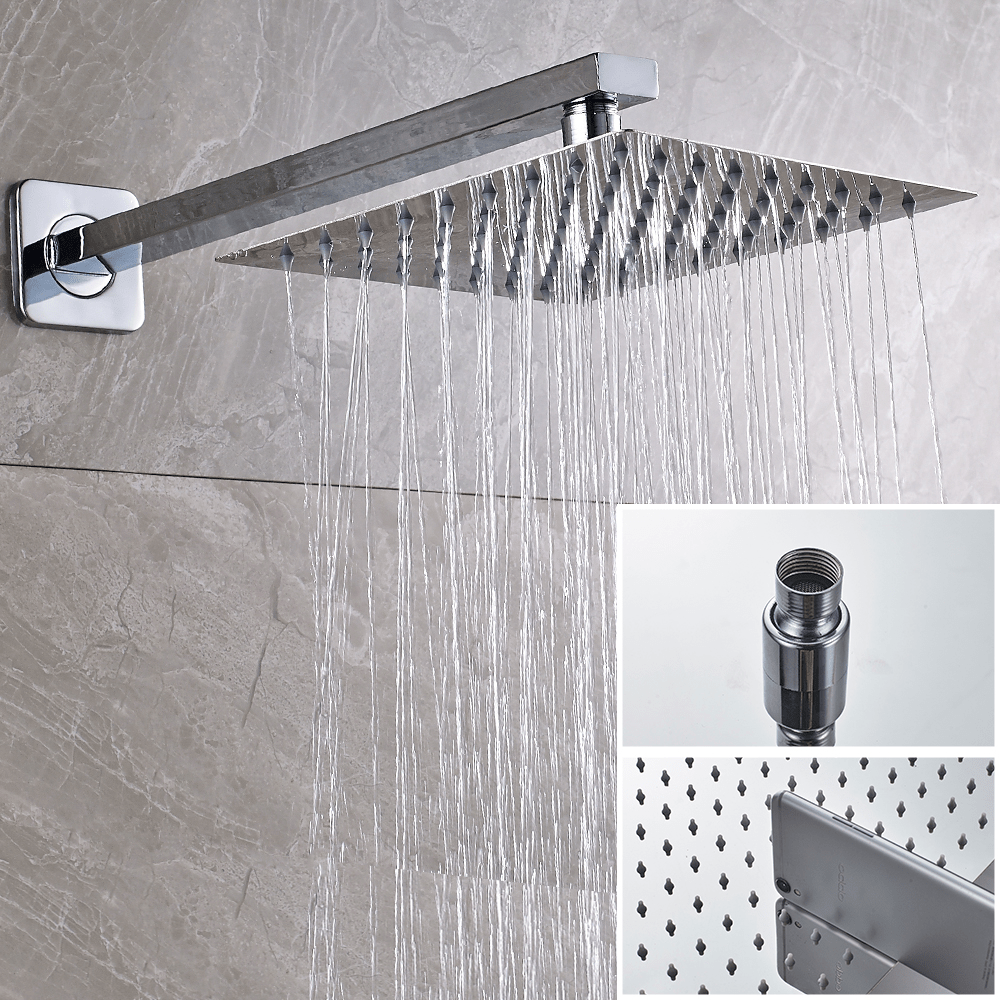 Set de dus cu para patrata de 40 cm, cu 2 functii de curgere a apei