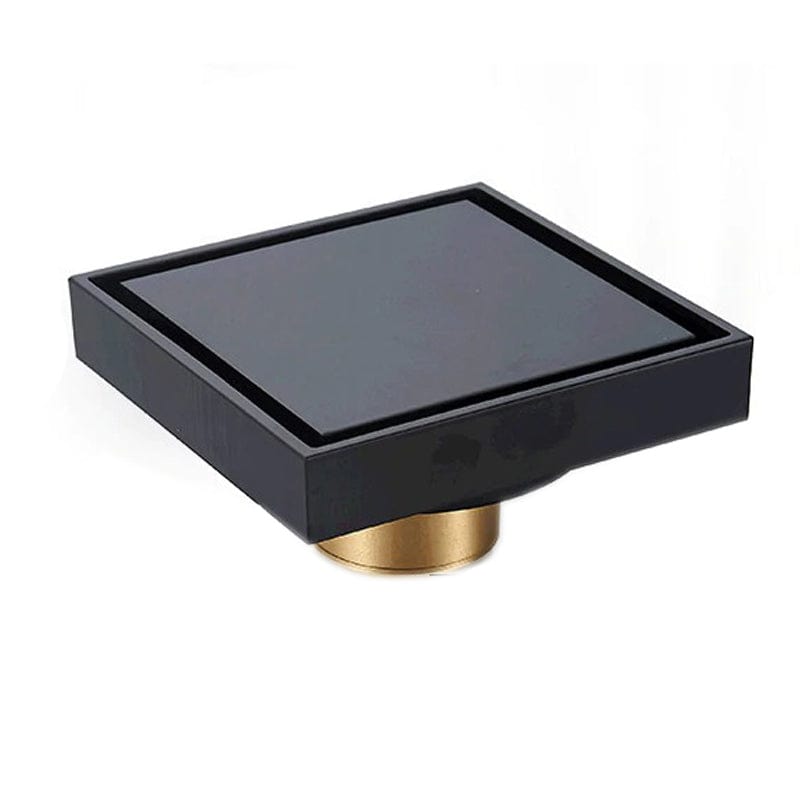 Sifon de pardoseala antimiros, cu iesire verticala, diametru ramă 100 mm, diametru scurgere 38 mm, doua fețe, negru mat sau suport fixare placa gresie